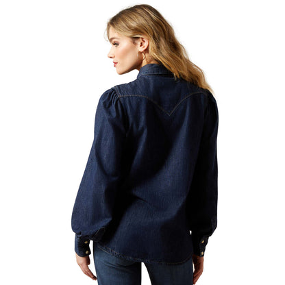 Puff Sleeve Denim Shirt