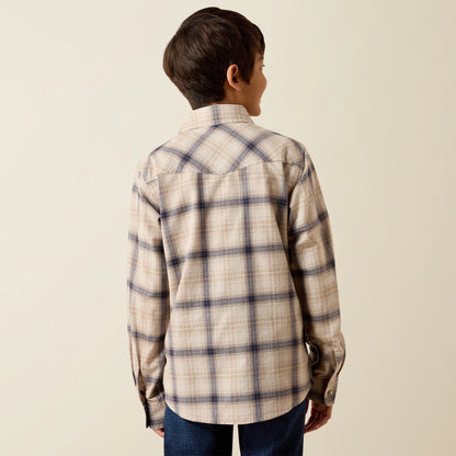 Boys Retro Huddle Classic Fit Snap Shirt