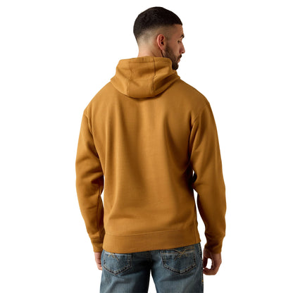Men's Bone Brown Logo Hoodie