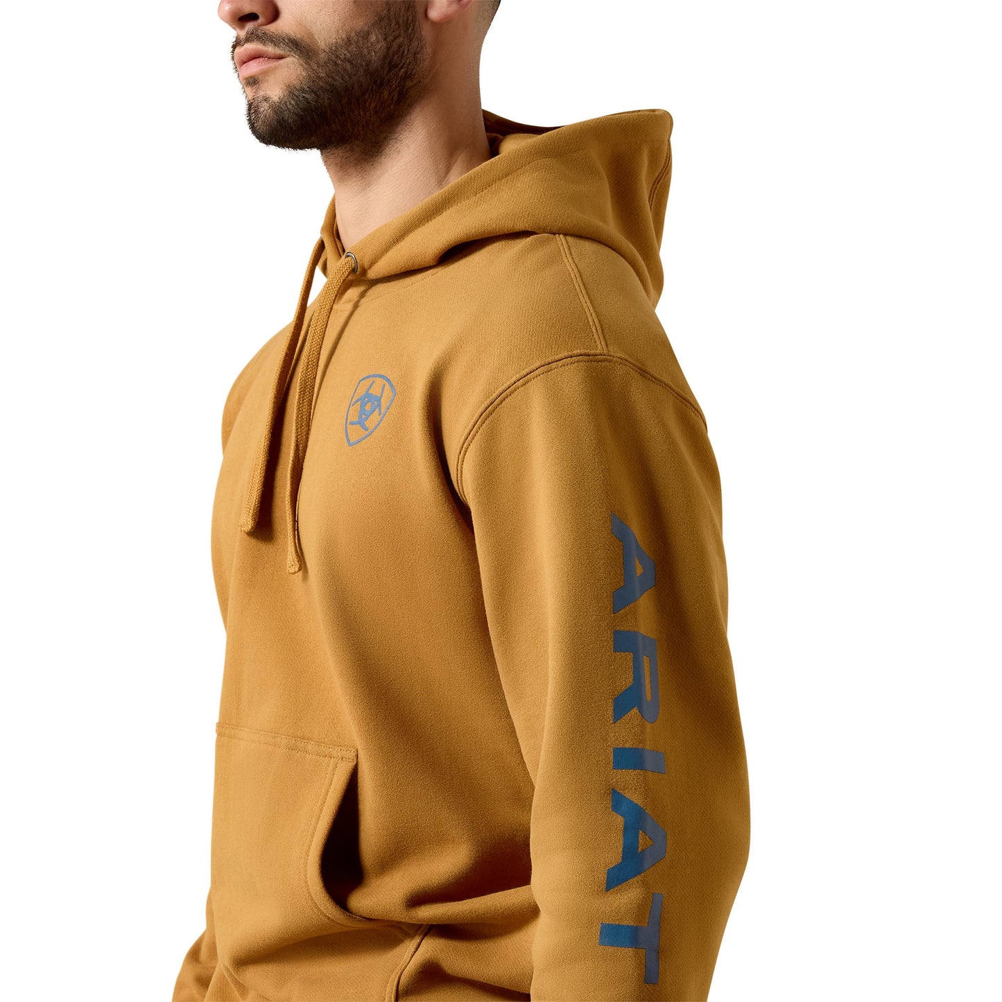 Men's Bone Brown Logo Hoodie