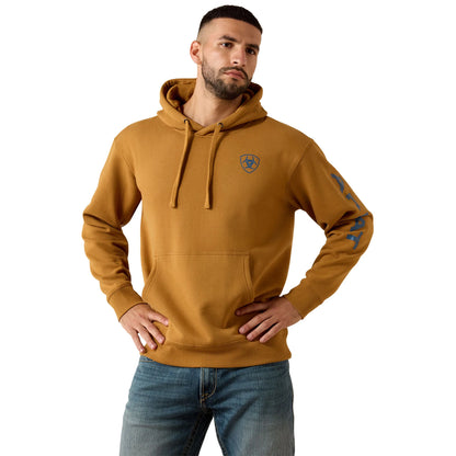 Men's Bone Brown Logo Hoodie