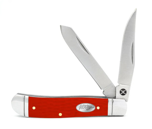 Red Jig Bone Trapper Knife