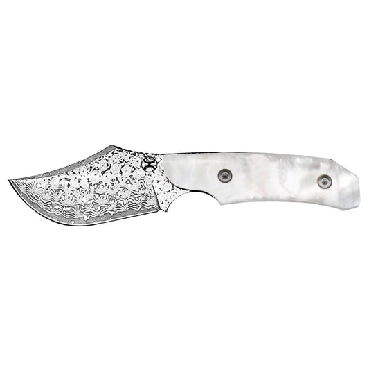 Domino White Skinner Damascus Blade