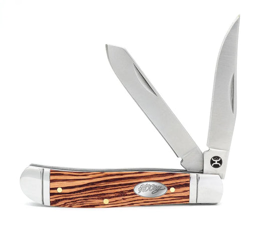 Zebra Wood Trapper Knife