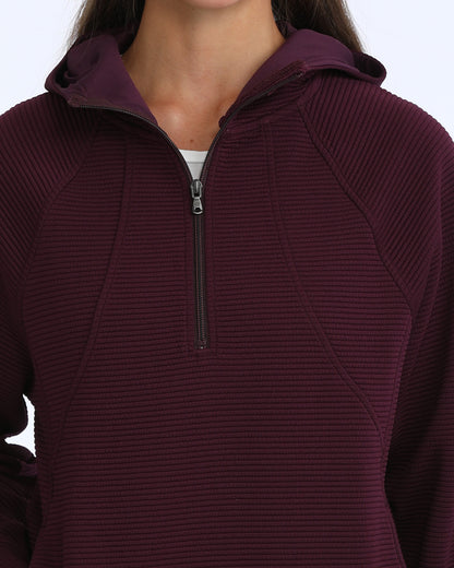 Ladies Quarter Zip Hoodie