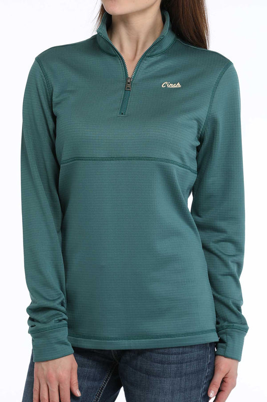 Ladies 1/4 Zip Pullover - Green