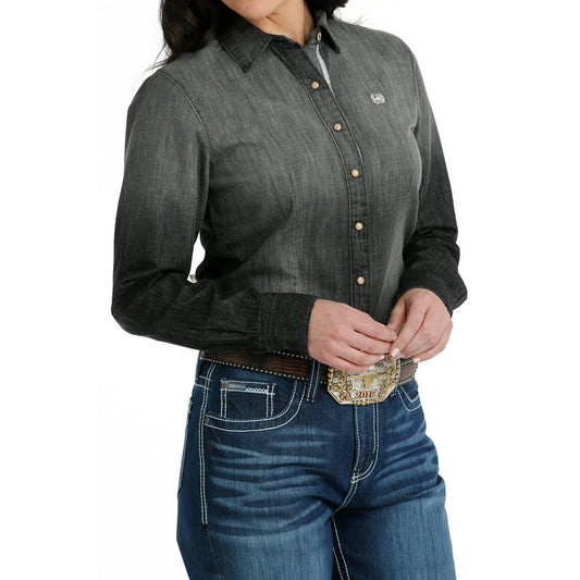 Ladies Western Shirt - Black