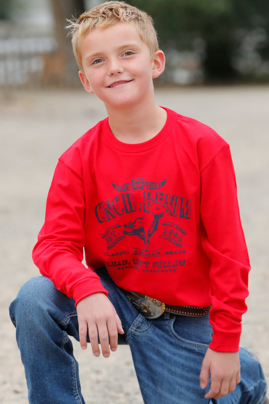 Boys Graphic Longsleeve Tee - Red