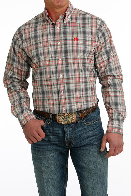 Men's Longsleeve Western Shirt -  White