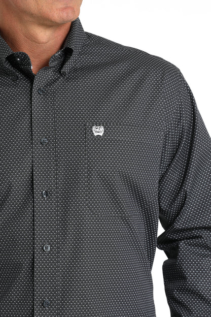 Men's Classic Fit Western Shirt - Blue