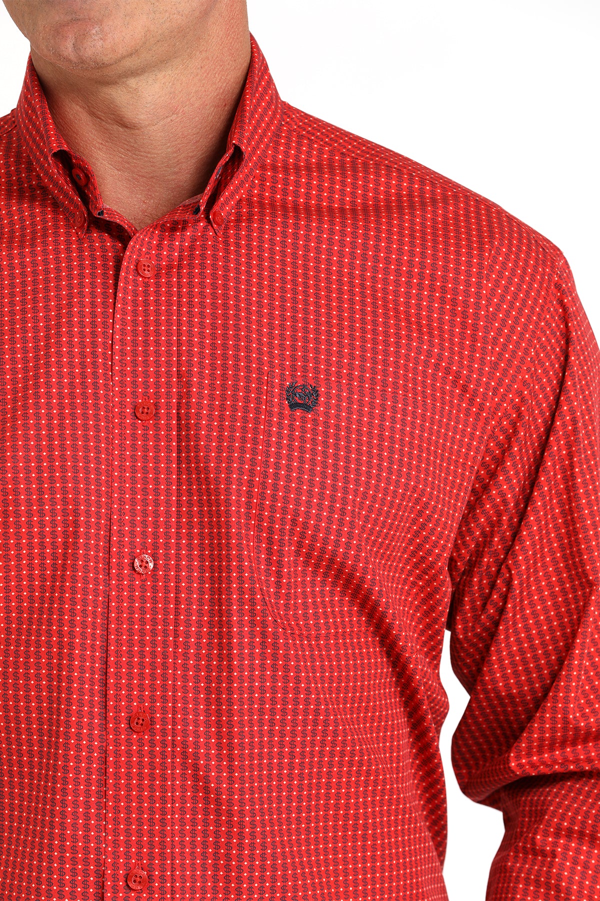 Men's Classic Fit Western Shirt - Red