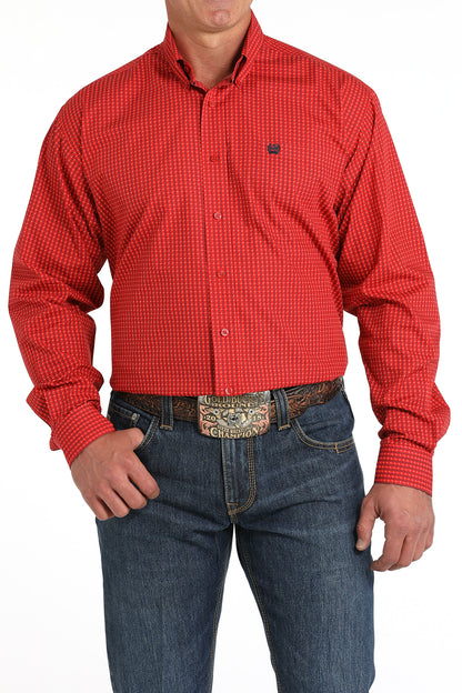 Men's Classic Fit Western Shirt - Red