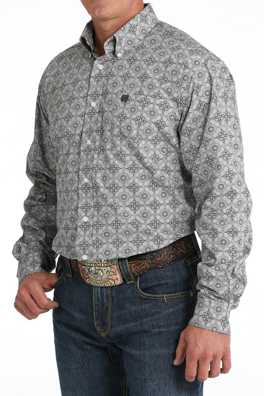 Men's Classic Fit Western Shirt - Brown