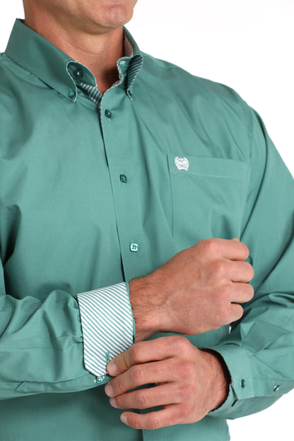 Men's Classic Fit Western Shirt - Green