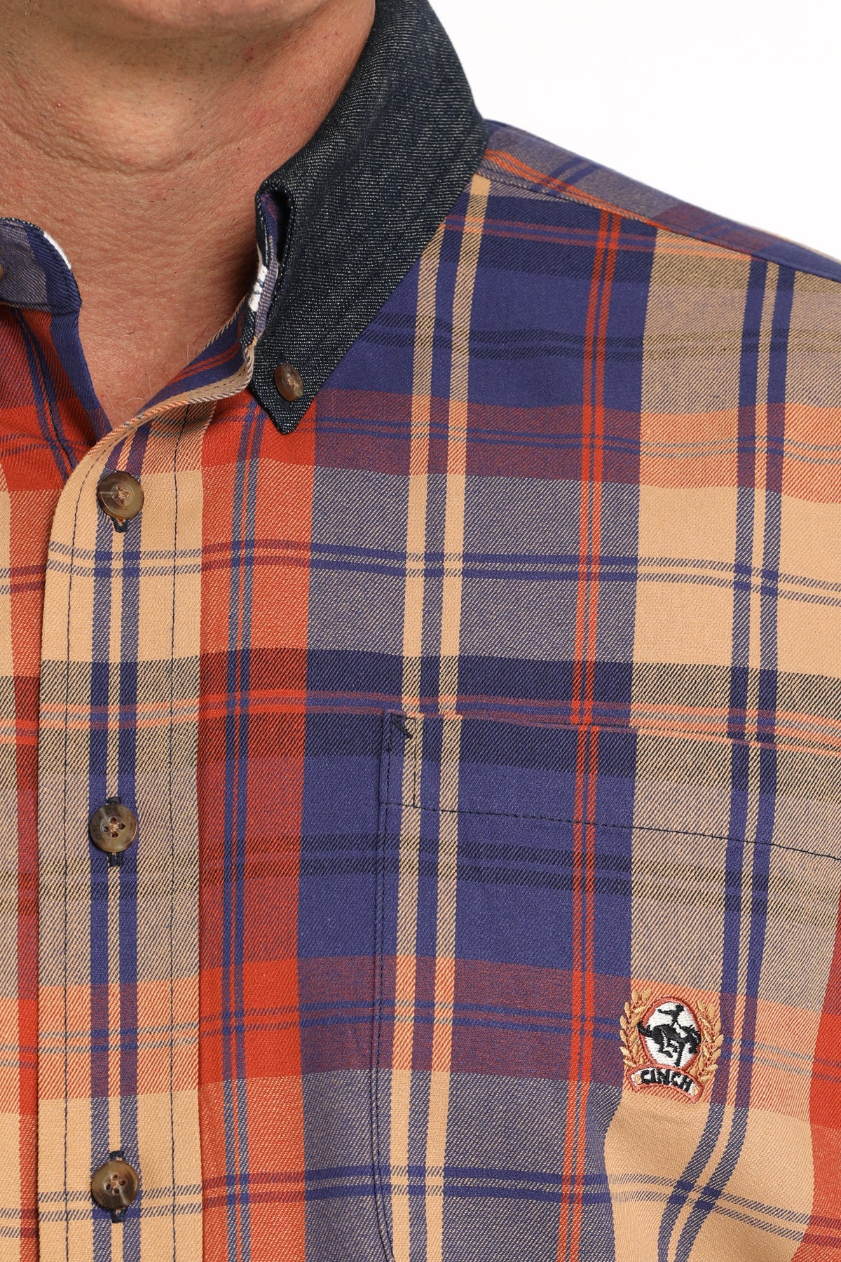 Men's Classic Fit Western Shirt - Vintage Plaid