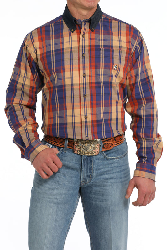 Men's Classic Fit Western Shirt - Vintage Plaid
