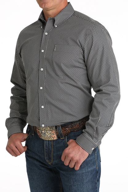 Men's Modern Fit Western Shirt - Black