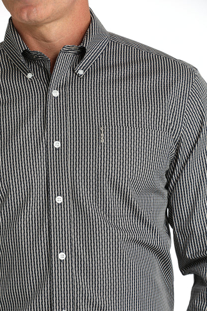 Men's Modern Fit Western Shirt - Black