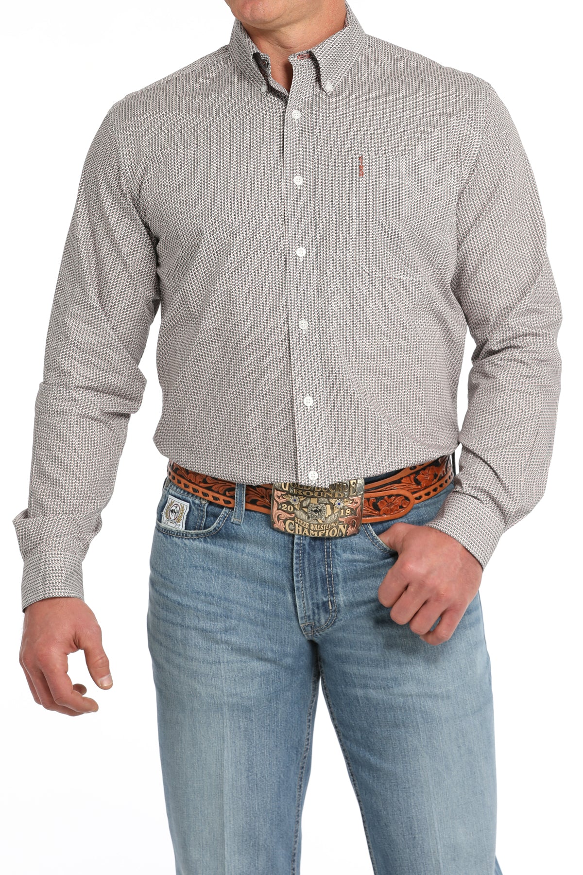 Men's Modern Fit Western Shirt - White