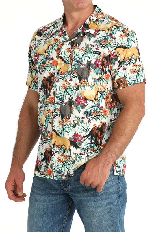 Men's Short Sleeve Button Up