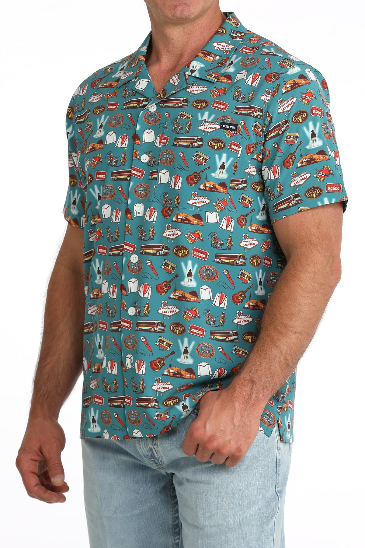 Mens Shortsleeve Western Shirt