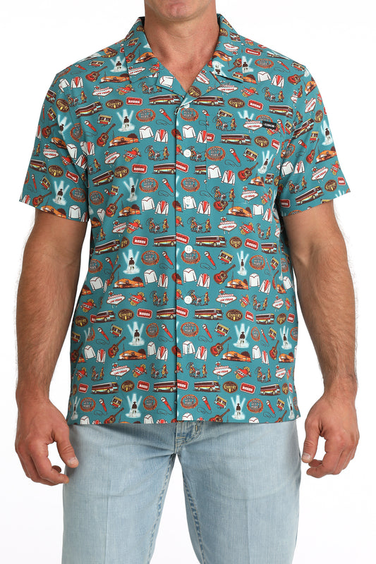Mens Shortsleeve Western Shirt
