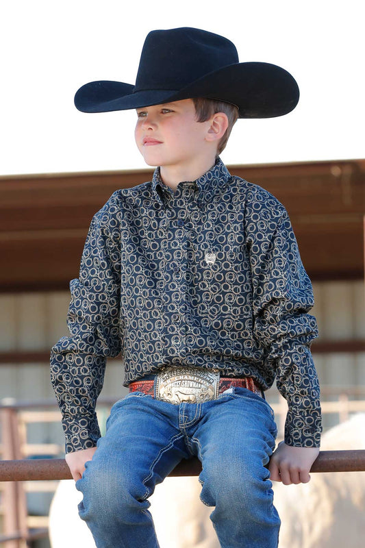 Boys Western Shirt - Rope
