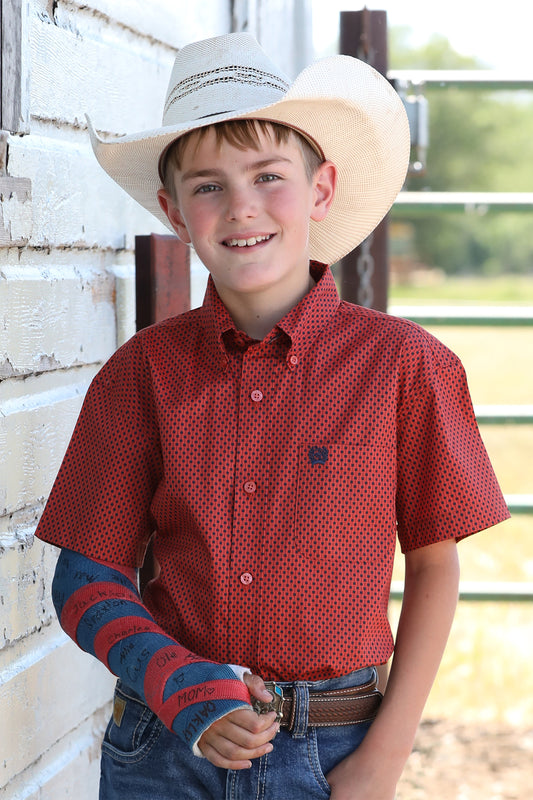Boys Short Sleeve Western