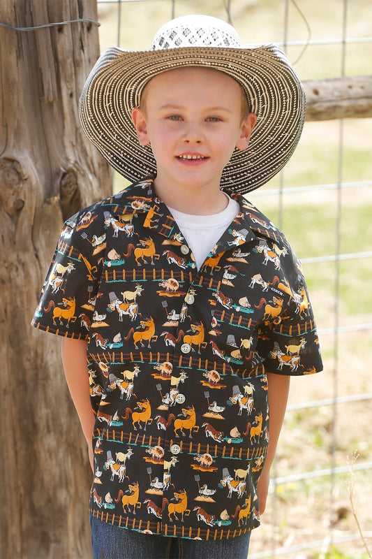 Boys Short Sleeve Western