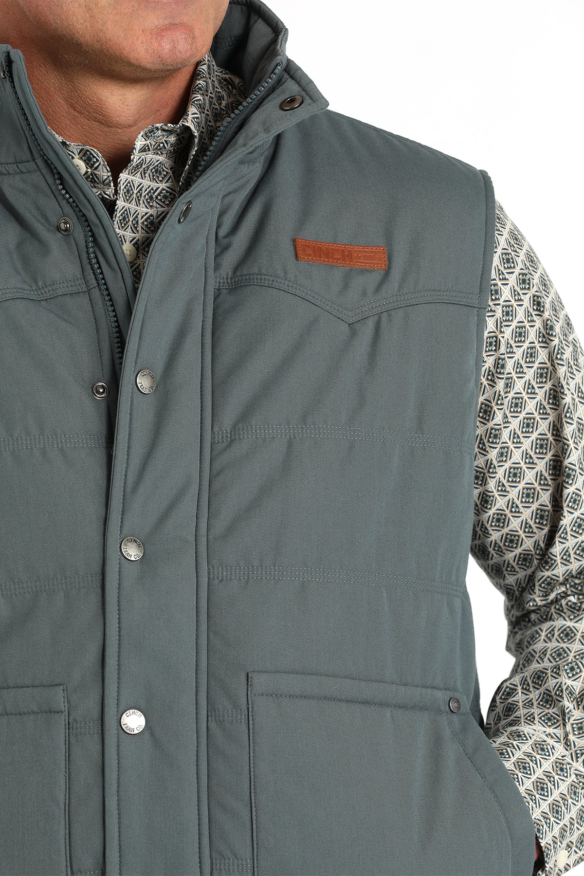 Men's Quilted Vest - Blue