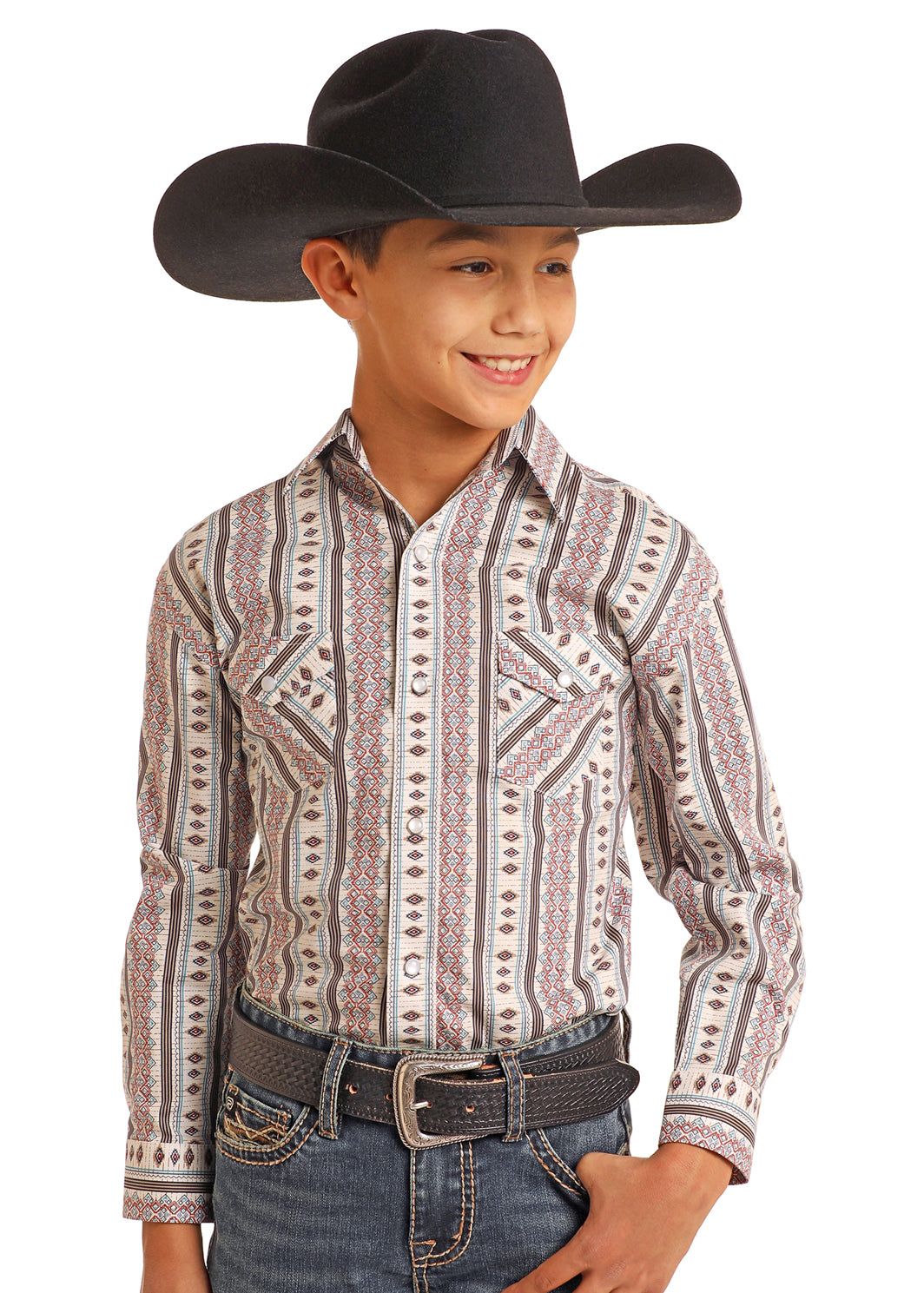 Boys Snap Western Shirt