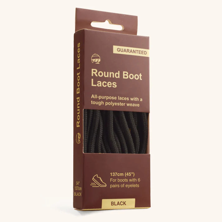 Round Boot Laces - Brown & Tan