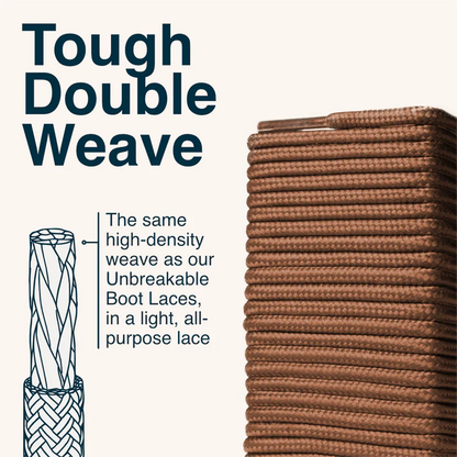 Round Boot Laces - Brown & Tan