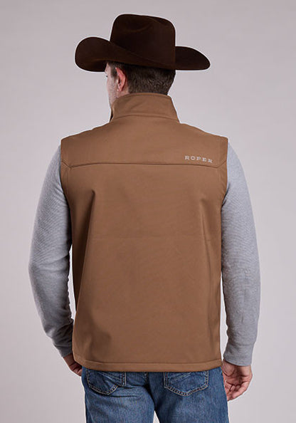 Men's Ripstop Tobacco Soft Shell Vest