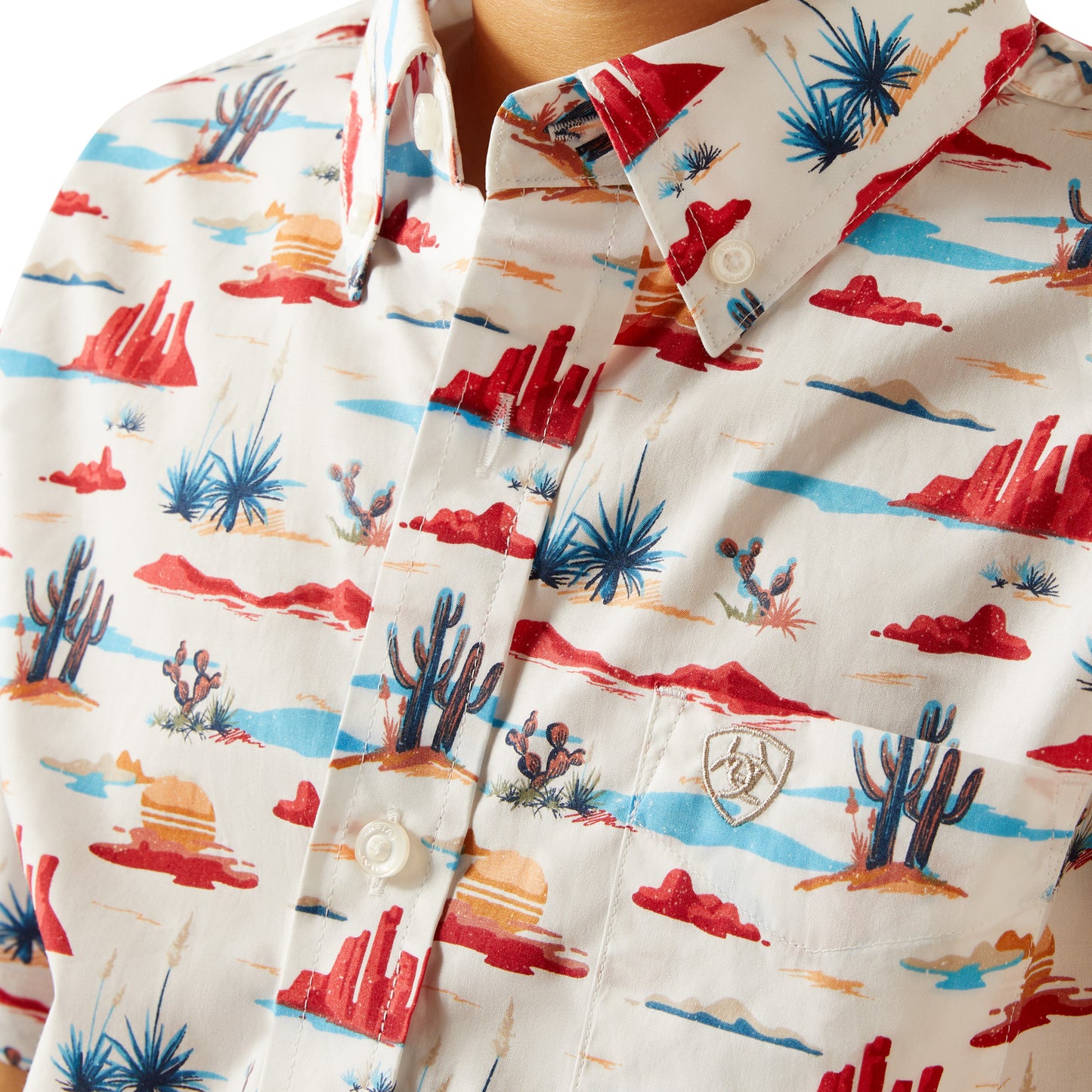 Boys Classic Short Sleeve Western Shirt