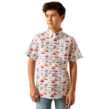 Boys Classic Short Sleeve Western Shirt