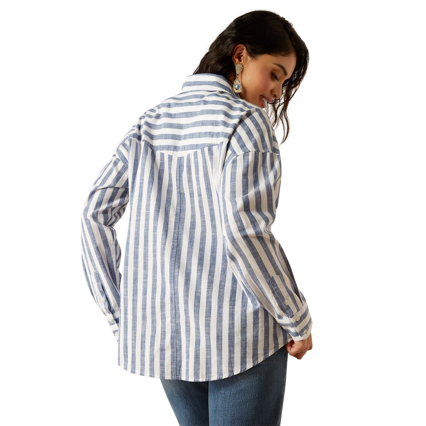Ladies Oversize Button Down Shirt