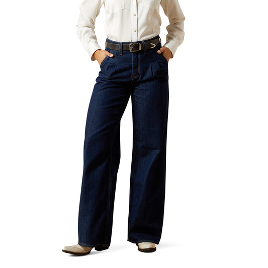 Ladies Ultra High Rise Pleated Trousers