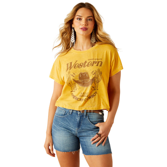 Ladies Graphic Crop Tee