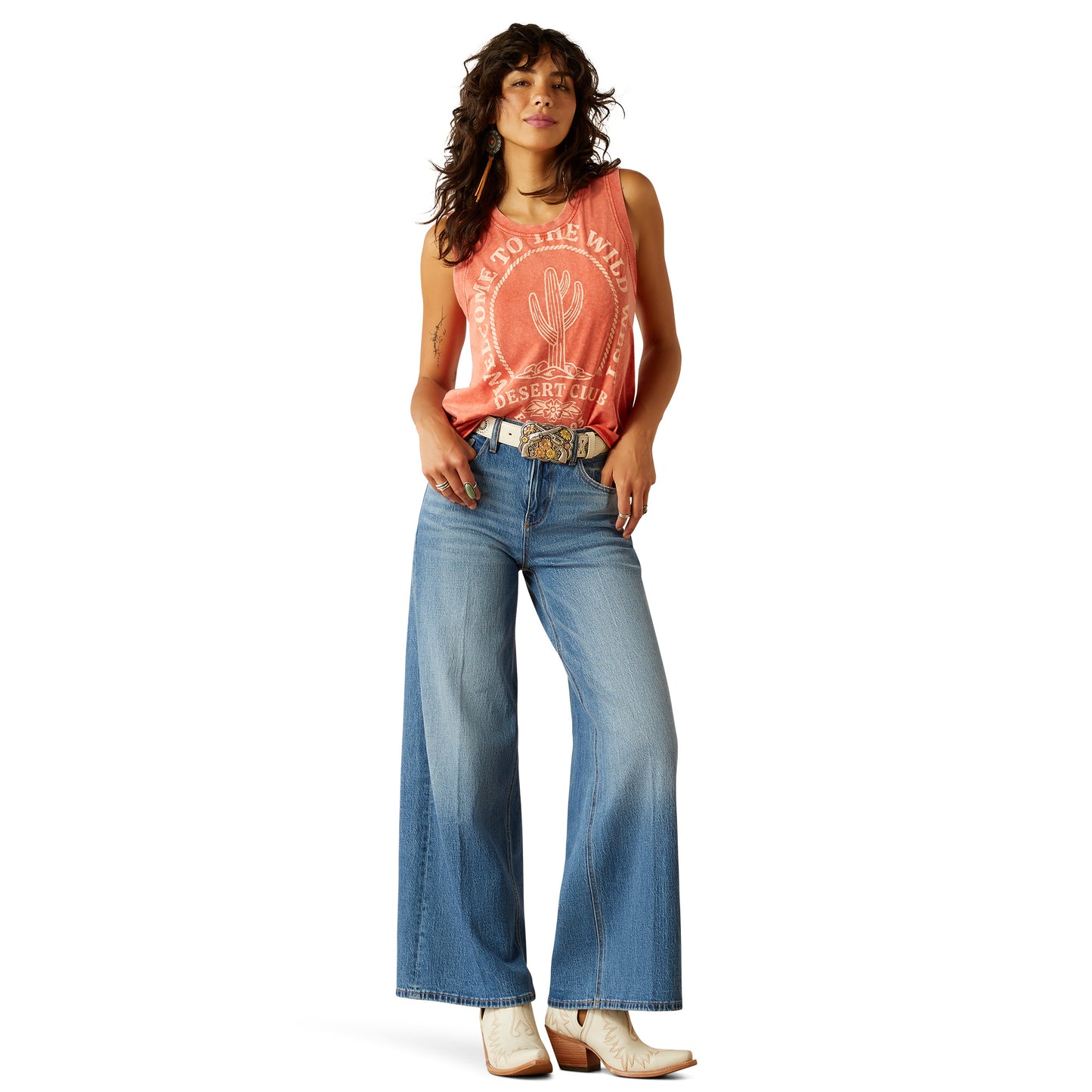 Ladies Ultra High Rise Wide Leg Jean
