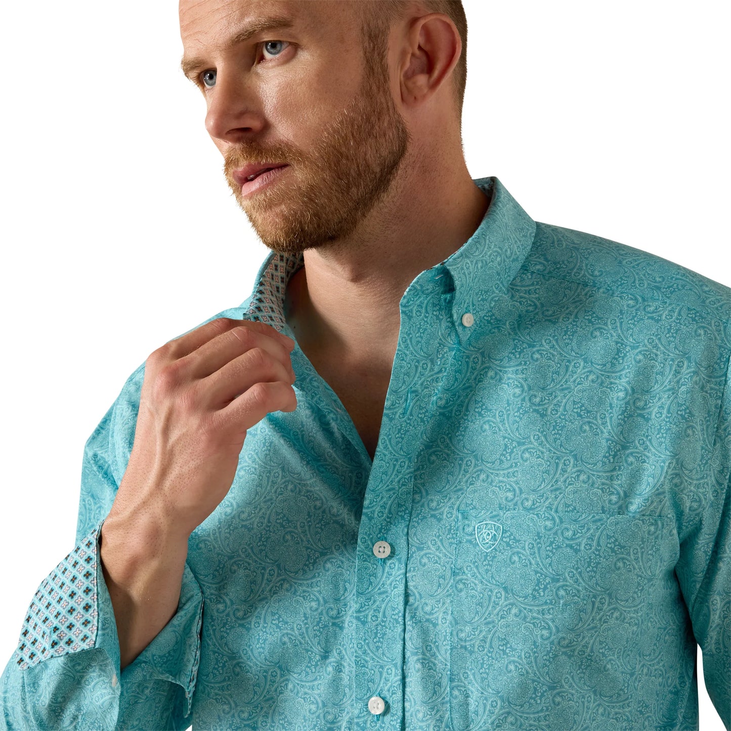 Men's Wrinkle Free Cormac Paisley Print Fitted Shirt