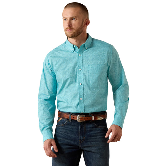 Men's Wrinkle Free Cormac Paisley Print Fitted Shirt