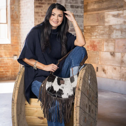 Cowhide Nellie Crossbody