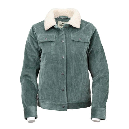 Ladies Georgia Sage Green Corduroy Jacket