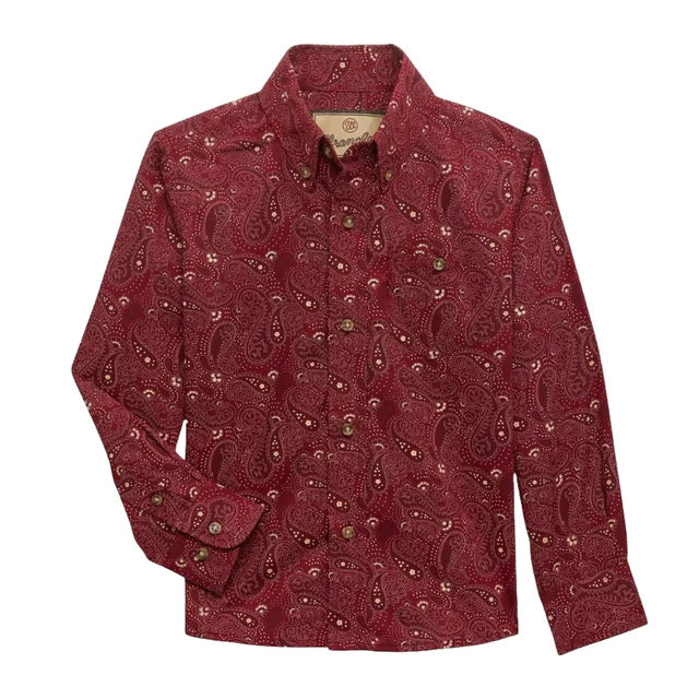 Men's Classic Fit Western Shirt - Red