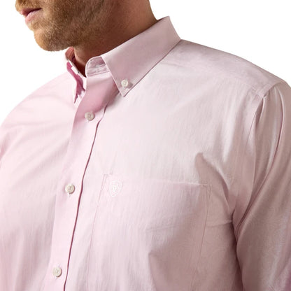 Lilac Paisley Print Wrinkle Free Shirt