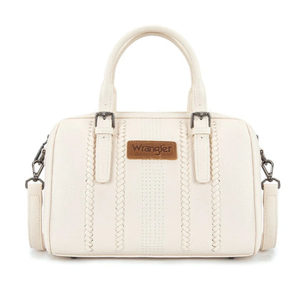 Braided Crossbody Boston Bag
