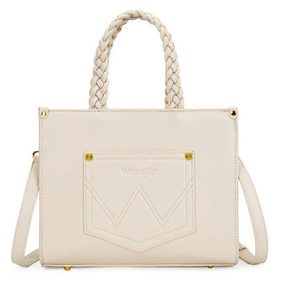 Floral Print Braided Tote Bag