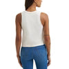 Womens Graphic Festival Crop Tank Top Egret