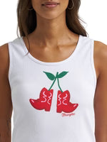 Cherry-Boots Western Crop Tank